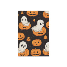 DistinctInk Garden & House Banner / Flag with Haunted Skeleton Pumpkin Patch Design for Halloween