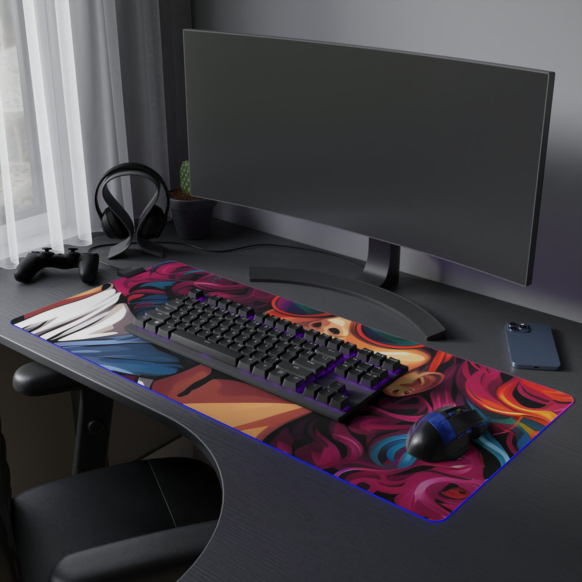LED Gaming Mouse Pad with Leading a New Path Design for LGBTQ+ Pride, view 27