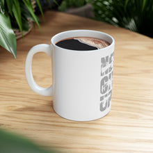 DistinctInk Glossy White Coffee / Tea Mug - Never Give Up The Guns