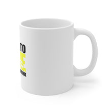 DistinctInk Glossy White Coffee / Tea Mug - Born to Dive, Forced to Work