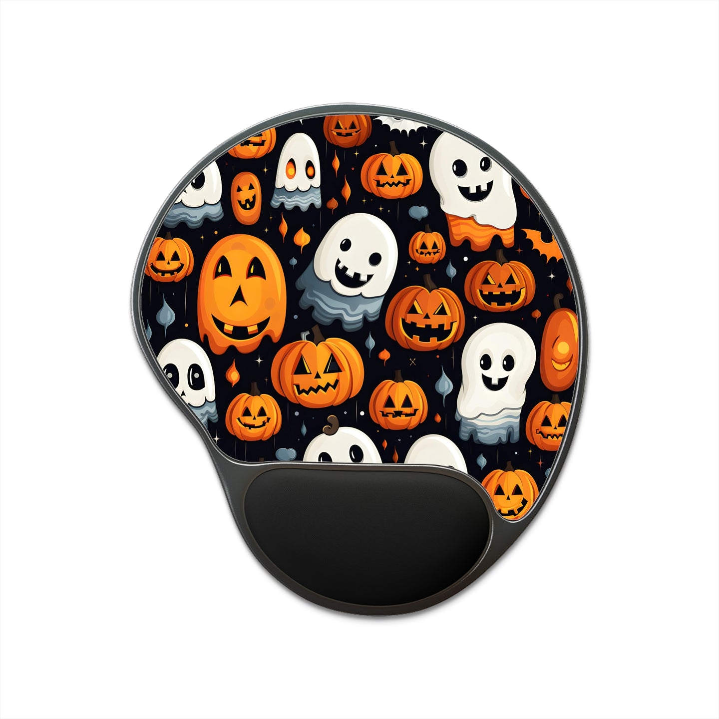 DistinctInk Mouse Pad with Wrist Rest  with Spooky Halloween Night Design for Halloween