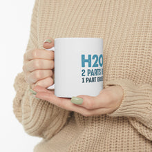 DistinctInk Glossy White Coffee / Tea Mug - H20 = 2 Parts Heart 1 Part Obsession