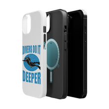 DistinctInk ToughCase for Apple iPhone, Compatible with MagSafe Charging - Divers Do It Deeper