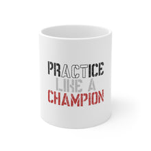 DistinctInk Glossy White Coffee / Tea Mug - Practice Like a Champion