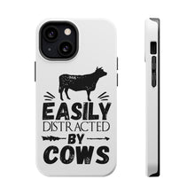 DistinctInk ToughCase for Apple iPhone, Compatible with MagSafe Charging - Easily Distracted By Cows