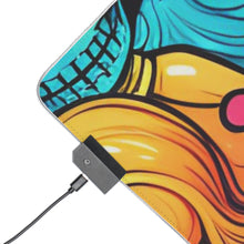 DistinctInk LED Gaming Mouse Pad with The Joy of Connecting Design for Halloween  LGBTQ+ Pride