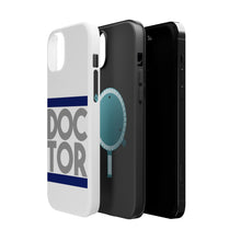 DistinctInk ToughCase for Apple iPhone, Compatible with MagSafe Charging - DOCTOR Word Art