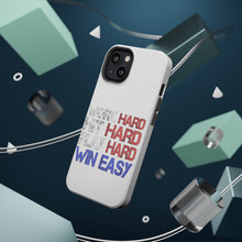 DistinctInk ToughCase for Apple iPhone, Compatible with MagSafe Charging - Work Hard Hit Hard Play Hard Win Easy