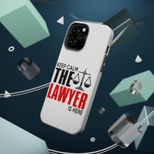 DistinctInk ToughCase for Apple iPhone, Compatible with MagSafe Charging - Keep Calm The Lawyer Is Here