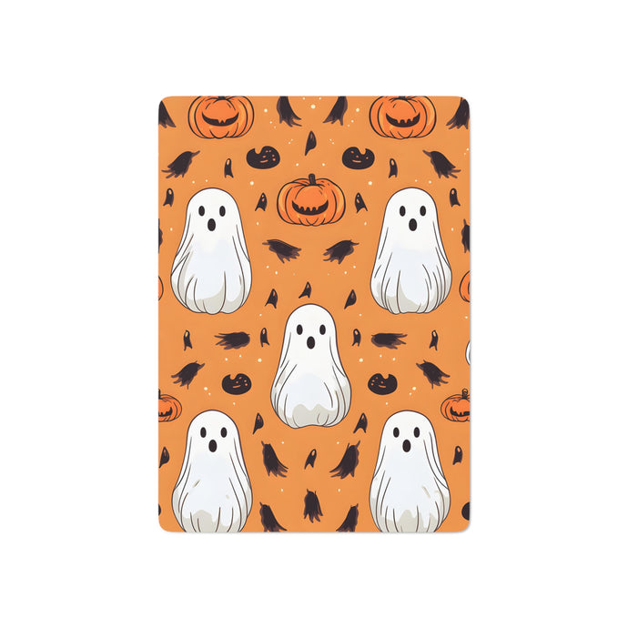 DistinctInk Playing / Poker Cards with Ghost Skeleton Cartoon Pumpkin Design for Halloween