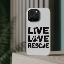 DistinctInk ToughCase for Apple iPhone, Compatible with MagSafe Charging - Live Love Rescue - Dog Paw