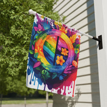 DistinctInk Garden & House Banner Flag with The Road to Fulfillment Design for LGBTQ+ Pride