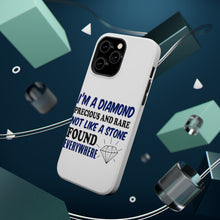 DistinctInk ToughCase for Apple iPhone, Compatible with MagSafe Charging - I'm a Diamond Precious Rare Not Everywhere