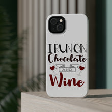 DistinctInk ToughCase for Apple iPhone, Compatible with MagSafe Charging - I Run on Chocolate and Wine