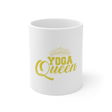 DistinctInk Glossy White Coffee / Tea Mug - Yoga Queen Crown