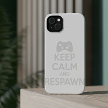 DistinctInk ToughCase for Apple iPhone, Compatible with MagSafe Charging - Keep Calm and Respawn Gamer Video Games