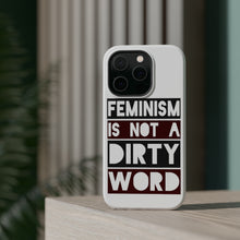 DistinctInk ToughCase for Apple iPhone, Compatible with MagSafe Charging - Feminism is NOT A Dirty Word