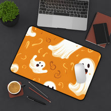 DistinctInk Desk Mat with Ghost Skeleton Pumpkin Pattern Design for Halloween