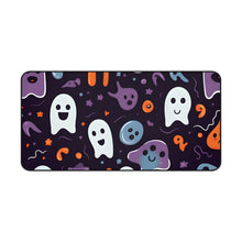 DistinctInk Desk Mat with Skeletal Ghostly Pumpkins Design for Halloween