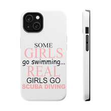 DistinctInk ToughCase for Apple iPhone, Compatible with MagSafe Charging - Real Girls Go Scuba Diving