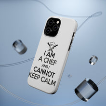 DistinctInk ToughCase for Apple iPhone, Compatible with MagSafe Charging - I Am the Chef Cannot Keep Calm