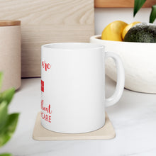 DistinctInk Glossy White Coffee / Tea Mug - Nurses Are The Heartbeat of Healthcare