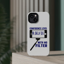 DistinctInk ToughCase for Apple iPhone, Compatible with MagSafe Charging - Confidence Level Selfie with No Filter