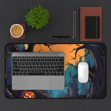 DistinctInk Desk Mat with Haunted Evening Nightmare Design for Halloween