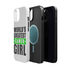DistinctInk ToughCase for Apple iPhone, Compatible with MagSafe Charging - World's Greatest Gamer Girl Video Games