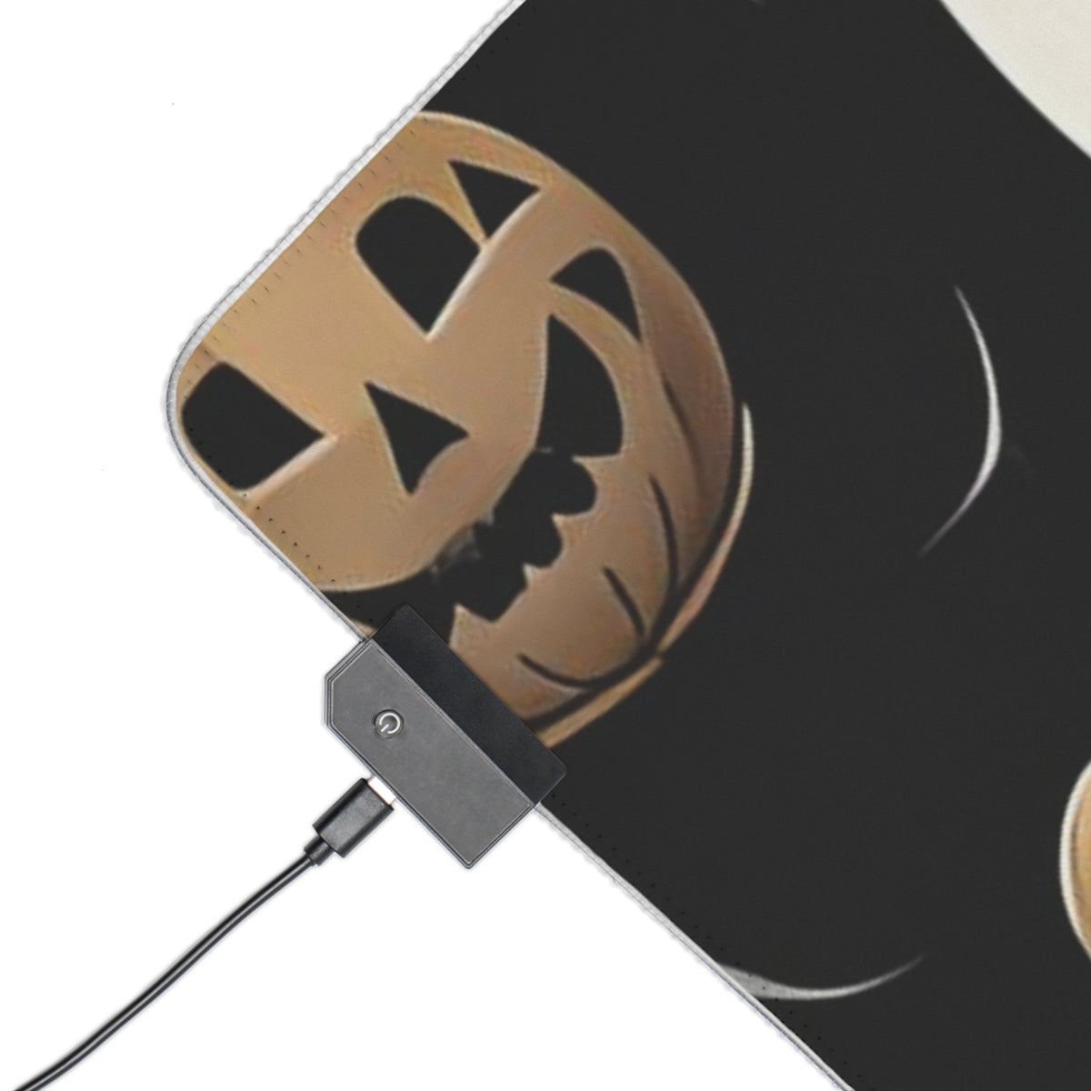 LED Gaming Mouse Pad with Ghostly Skeleton and Pumpkin Design for Halloween, view 24