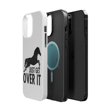 DistinctInk ToughCase for Apple iPhone, Compatible with MagSafe Charging - Just Get Over It - Horse Jump
