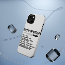 DistinctInk ToughCase for Apple iPhone, Compatible with MagSafe Charging - Rules of the Kitchen - Chef Is Right