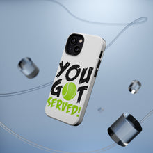 DistinctInk ToughCase for Apple iPhone, Compatible with MagSafe Charging - You Got Served Tennis