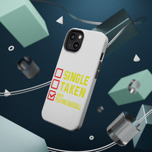 DistinctInk ToughCase for Apple iPhone, Compatible with MagSafe Charging - Single Taken Busy Playing Baseball