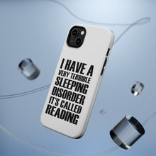 DistinctInk ToughCase for Apple iPhone, Compatible with MagSafe Charging - Terrible Sleeping Disorder Called Reading