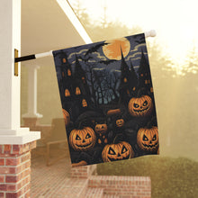 DistinctInk Garden & House Banner Flag with Spooky All Hallows' Eve Design for Halloween