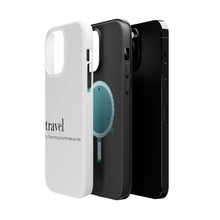 DistinctInk ToughCase for Apple iPhone, Compatible with MagSafe Charging - Travel - Thing to buy that makes you richer