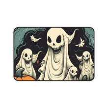 DistinctInk Desk Mat with Spooky Skeleton Pumpkins Design for Halloween