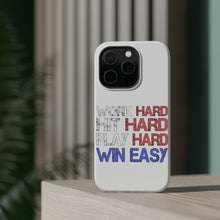 DistinctInk ToughCase for Apple iPhone, Compatible with MagSafe Charging - Work Hard Hit Hard Play Hard Win Easy