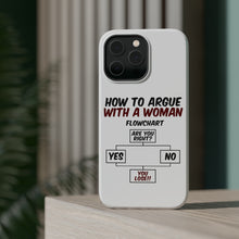 DistinctInk ToughCase for Apple iPhone, Compatible with MagSafe Charging - How To Argue With a Woman Flowchart