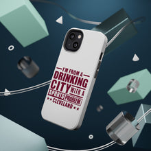 DistinctInk ToughCase for Apple iPhone, Compatible with MagSafe Charging - Cleveland Drinking City Sports Problem