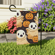 DistinctInk Garden & House Banner / Flag with Ghost Skeleton Pumpkin Pattern Design for Halloween