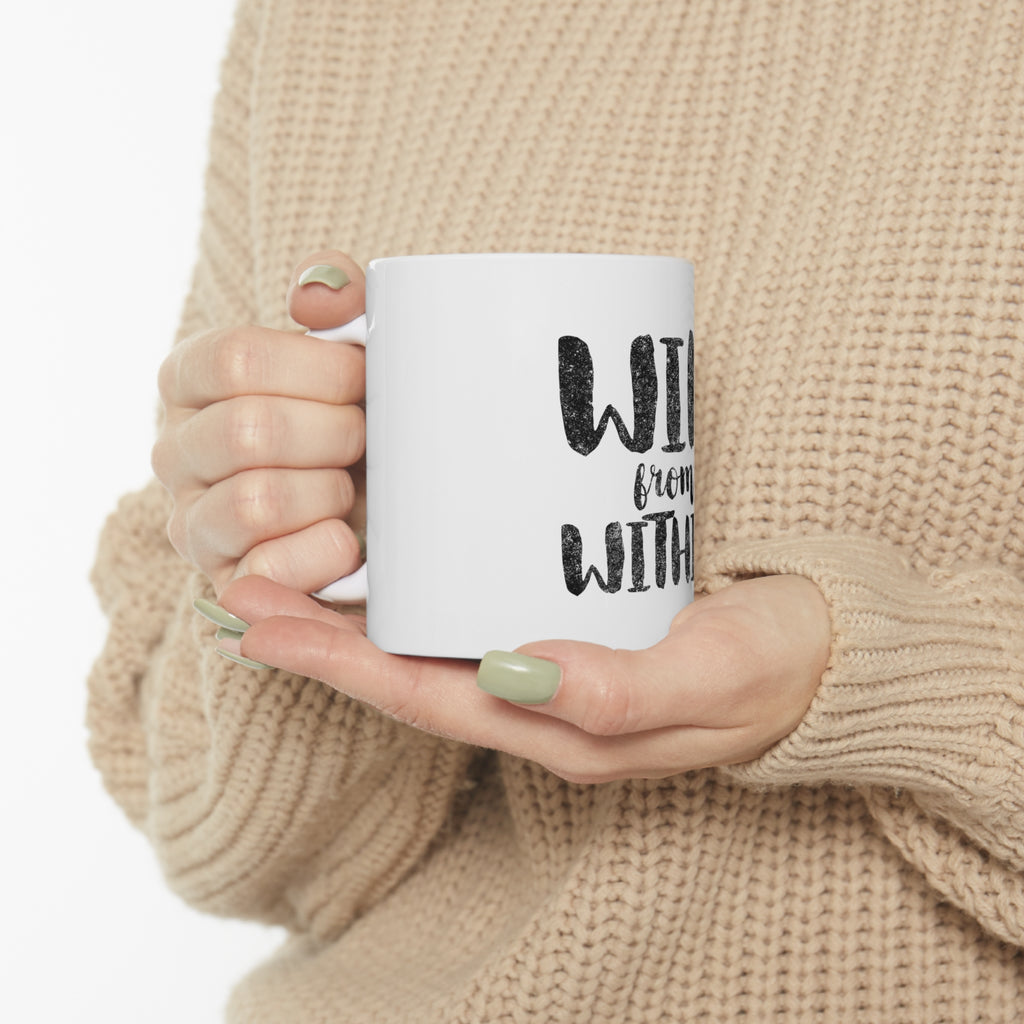 Glossy White Coffee / Tea Mug - Win From Within, view 10