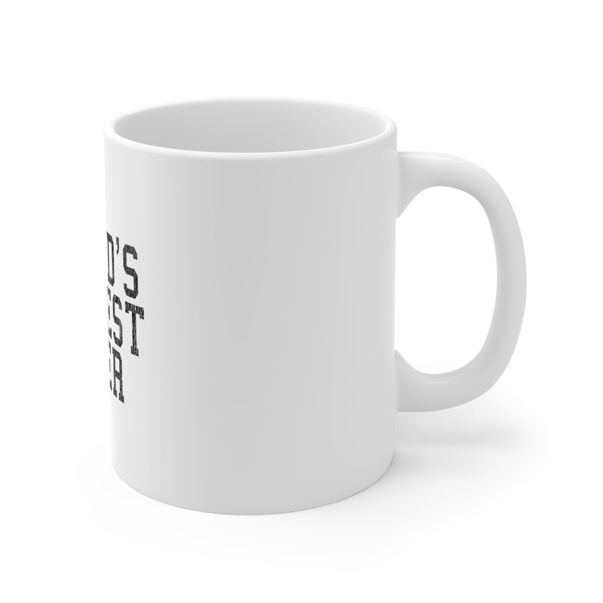 Glossy White Coffee / Tea Mug - World's Okayest Boxer, view 3