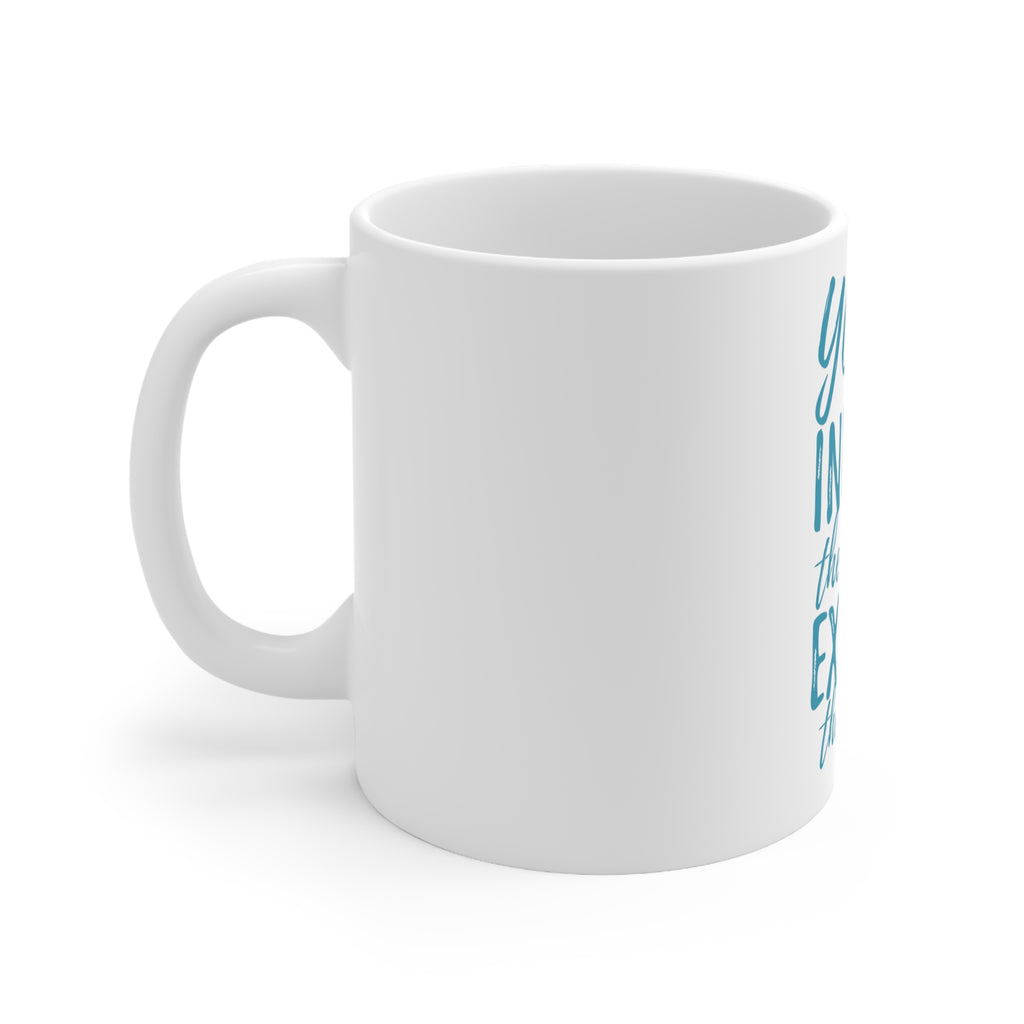 Glossy White Coffee / Tea Mug - Yoga Inhale the Future Exhale the Past, view 2