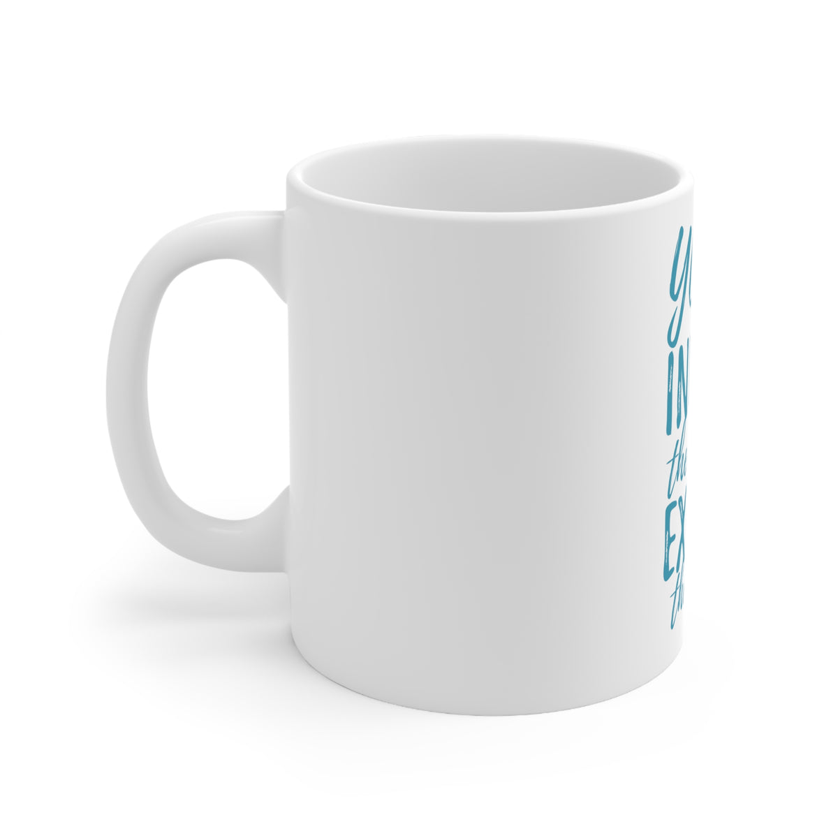 Glossy White Coffee / Tea Mug - Yoga Inhale the Future Exhale the Past, view 2