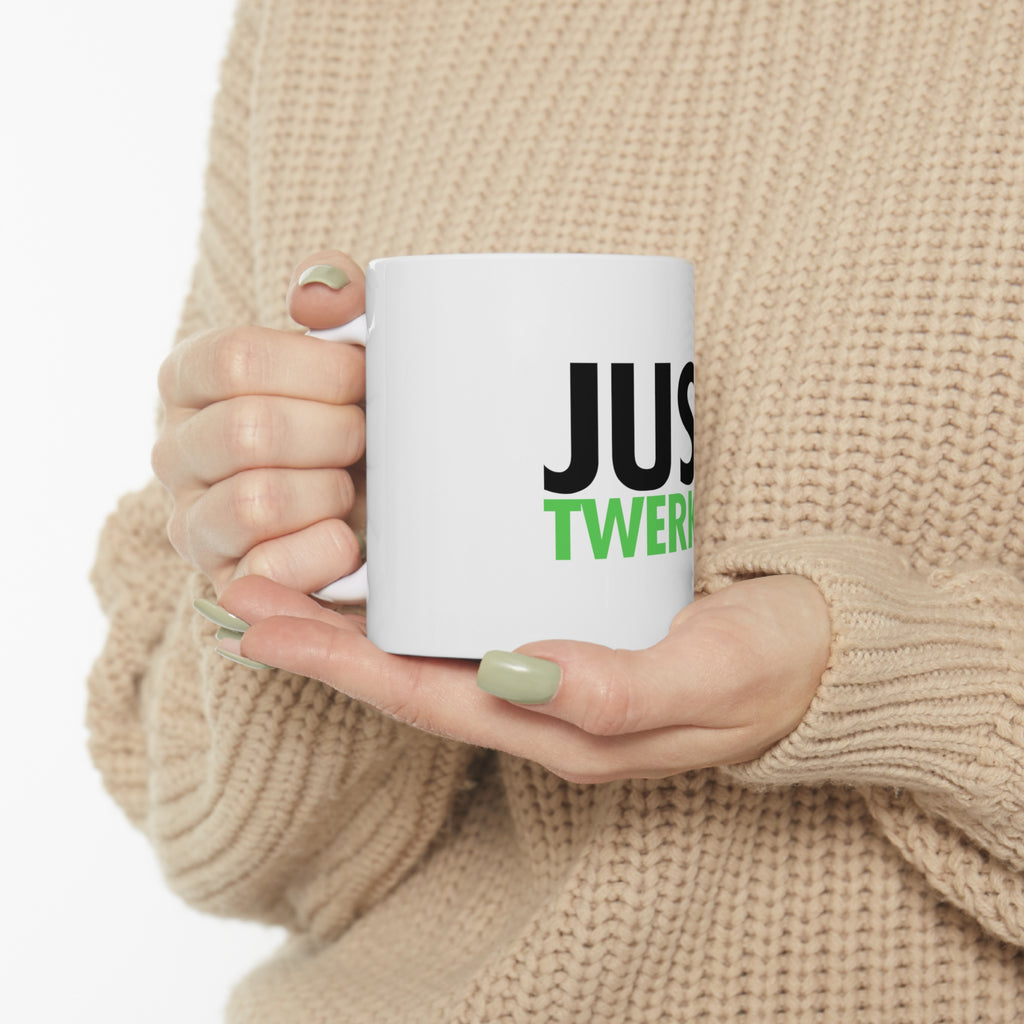 Glossy White Coffee / Tea Mug - Just Twerk It, view 10