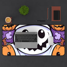 DistinctInk Desk Mat with Ghost Skeleton Pumpkins Design for Halloween