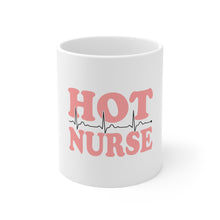 DistinctInk Glossy White Coffee / Tea Mug - Hot Nurse