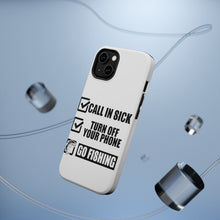 DistinctInk ToughCase for Apple iPhone, Compatible with MagSafe Charging - Call in Sick, Turn Off Phone, Go Fishing
